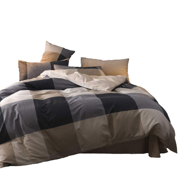 Buffalo Plaid Comforter Set 3 Pieces Soft Cute Plaid Bedding Comforter Lightweight Check Geometric Style