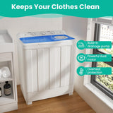 28 Lbs Portable Washing Machine, Portable Washer for Apartment with 18 Lbs Washer, 10 Lbs Spinner, Mini Compact Top