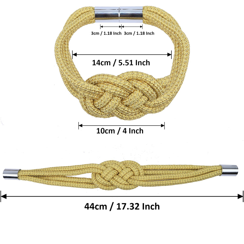Magnetic Curtain Tiebacks, Decorative Curtain Holdbacks - 4 Pack