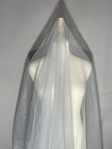 Tulle, Fabric, mesh, Skin Nude, Soft Touch Stretch Tulle 5 Yards (Grey)