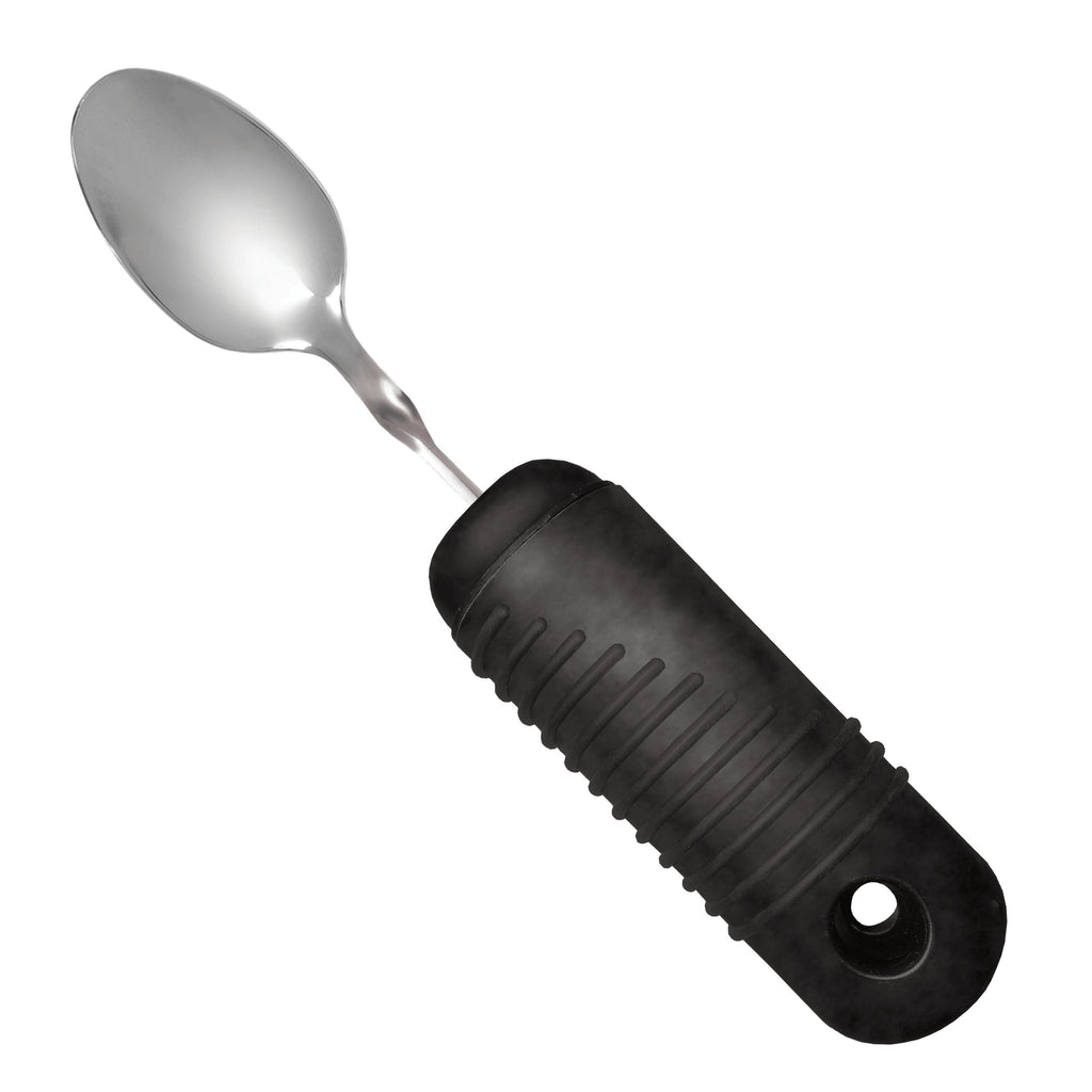 Easy Grip Utensil Set with Built-up Handles, Black, 4 Count (Pack of 1)