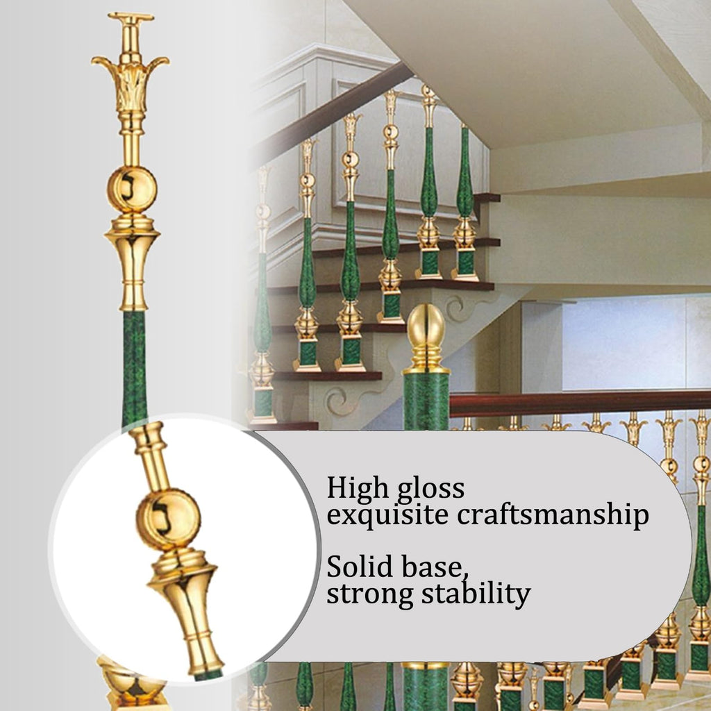 Balusters Spindle for Stairway, Metal Railing Column, Indoor Staircases Aluminum Alloy Post(Black, )