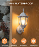 Outdoor Wall Lantern, Exterior Waterproof Wall Sconce Light Fixture, White Front Porch Light Wall Mount for Garage