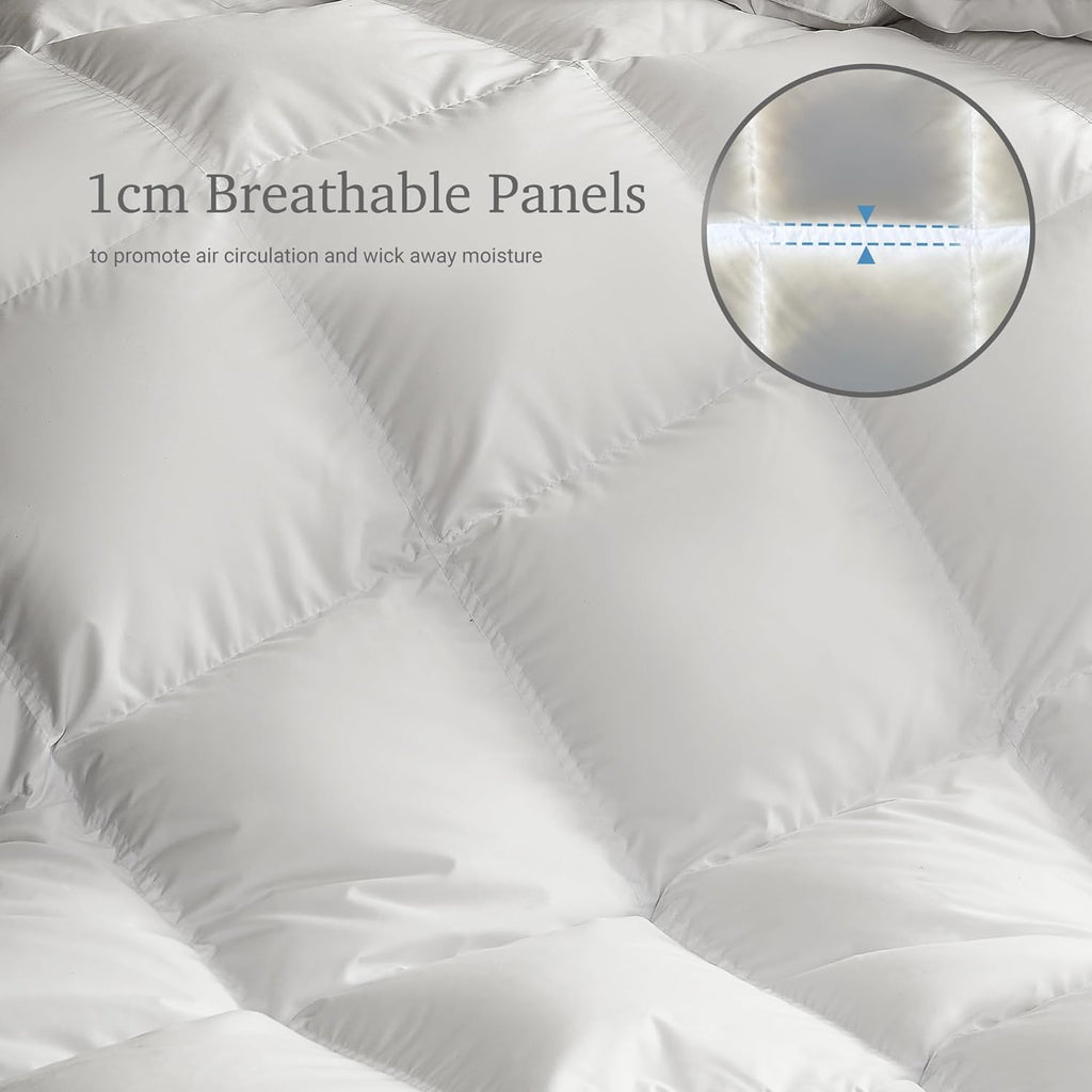 White Goose Down Fiber Comforter Full Queen
