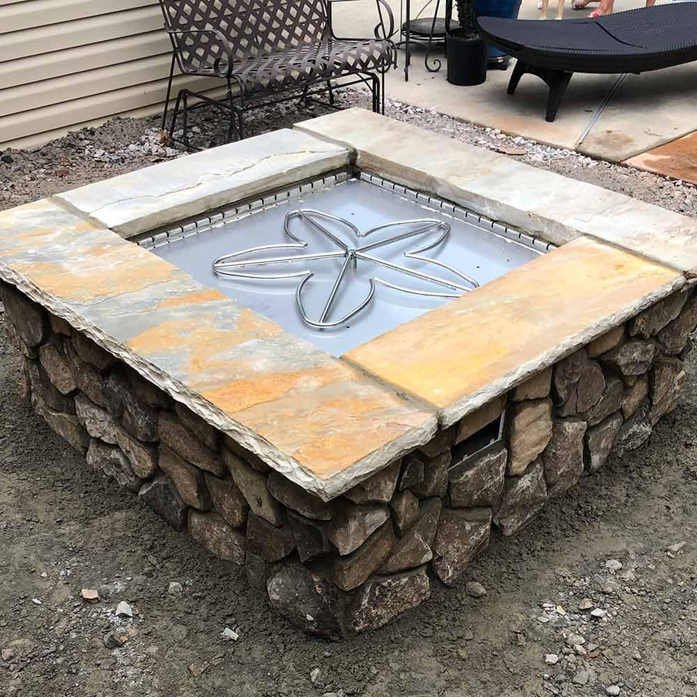 Fire Penta Fire Pit Burner, 30-Inch, Stainless Steel, Natural Gas