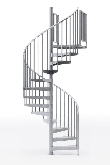 Reroute Industrial Galvanized Exterior 60in Diameter, Fits Height 110.5in - 123.5in, 2 36in Tall Platform Rails