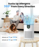 2 Pack Air Purifiers for Home, Air Purifiers for Bedroom Large Room up to 1200 sq.ft with H13 HEPA W