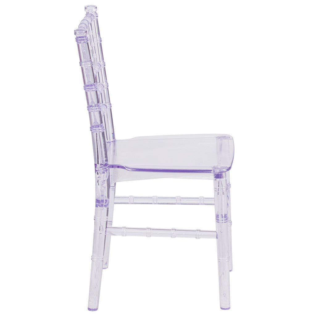 Child's Transparent Crystal Resin Party and Event Chiavari Chair for Commercial & Residential Use