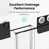 44-48 in. x 72 in. Sliding Shower Door, Adjustable Semi-Frameless Bypass Shower Door