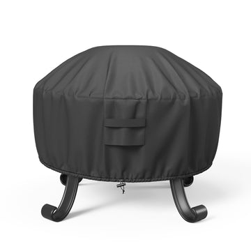 Fire Pit Cover Round, Fits for 32-36 Inch Fire Pit Table, 600D Heavy Duty Fabric, Waterproof and Windproof, 36" D x