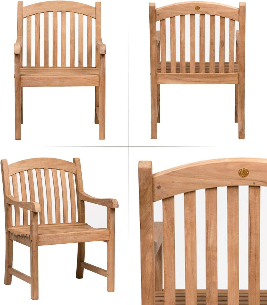 Extendable Oval Newcastle Patio Dining Set, 7 Piece, Brown
