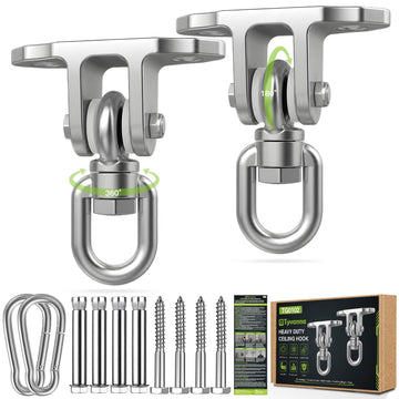 Heavy Duty Swing Hangers 2 Pack Stainless Steel Ceiling Mount