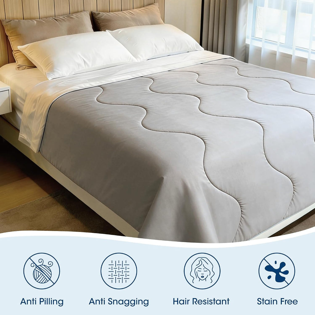 Cooling Comforter Twin XL Size, Breathable Summer Blanket for Hot Sleeper | Cold Touch Fabric Dorm Bed Comforter