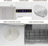 Countertop Dishwasher, 800W 110V Mini Dishwasher Low Noise Portable Dish Washer With 5intelligent Washing Functions