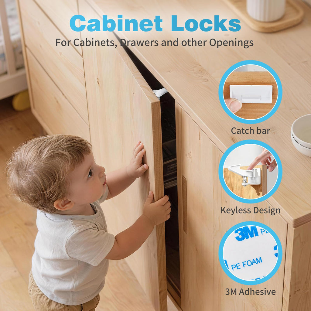7-in-1 Baby Proofing Kit, Advanced 50pc, All-in-1 Baby Safe Essential