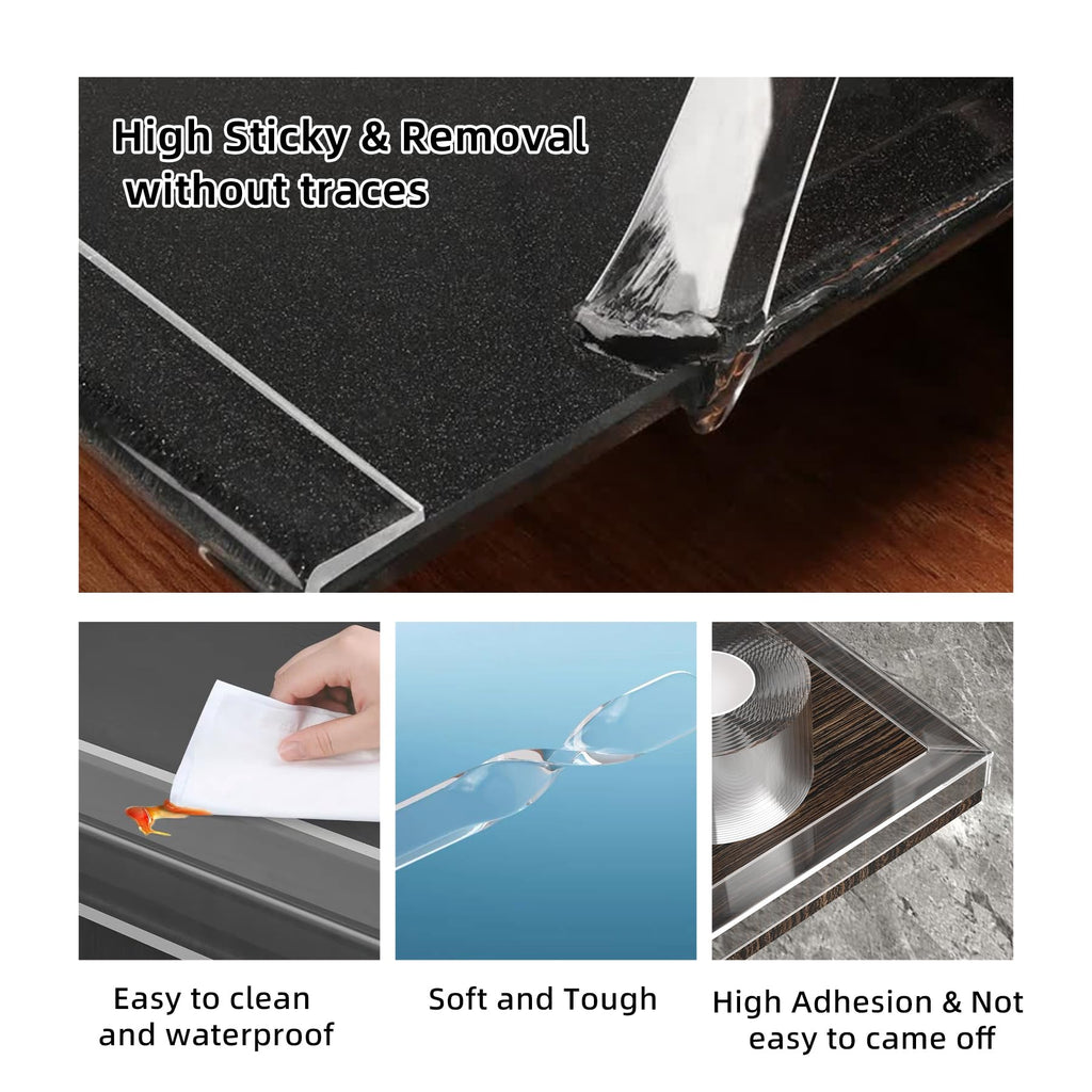 3 Pack Clear Edge Protector Strip for Baby, 2 in x 9.84 Ft, 2mm Thick