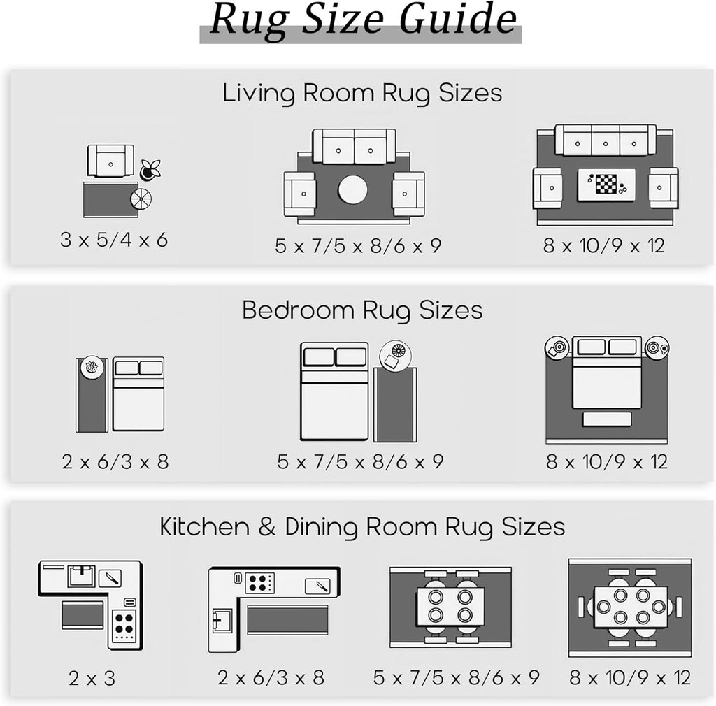 9x12 Area Rug for Living Room,Washable Neutral Farmhouse Abstract Extra Large Boho Bedroom Dining Ro