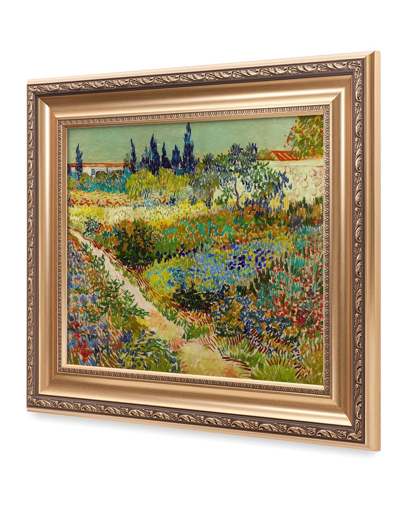 Van Gogh Garden at Arles Print, Framed Wall Art, Totle Size: 26x22 in