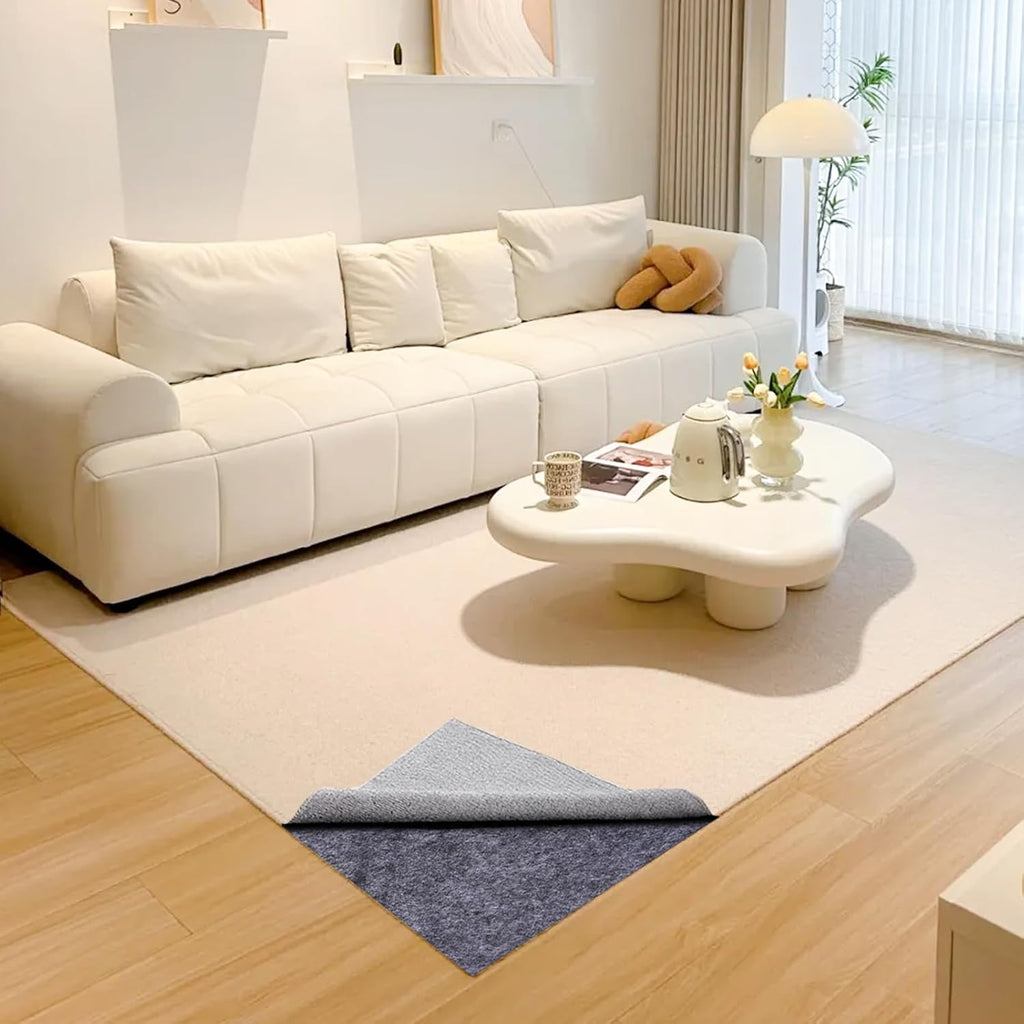 Non Slip Rug Pad 8 x 10 Ft, Extra Large Felt Under Rug Cushioning, Carpet Padding for Area Rugs on Hardwood, Laminate - Set of 80