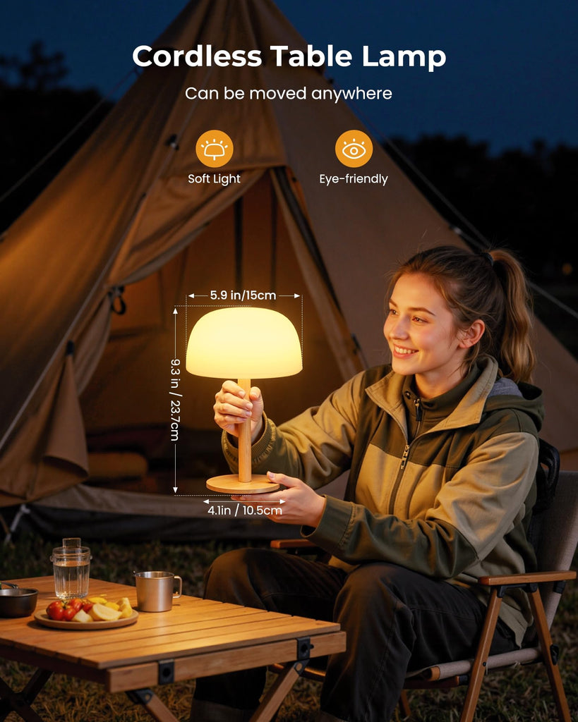 Shower Lamp Waterproof IP65, 7500mAh Rechargeable Bathroom Lamp