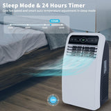8,000 BTU Portable Air Conditioner, AC Unit with Built-in Cool, Dehumidifier & Fan Modes for Room up to 350 sq.ft