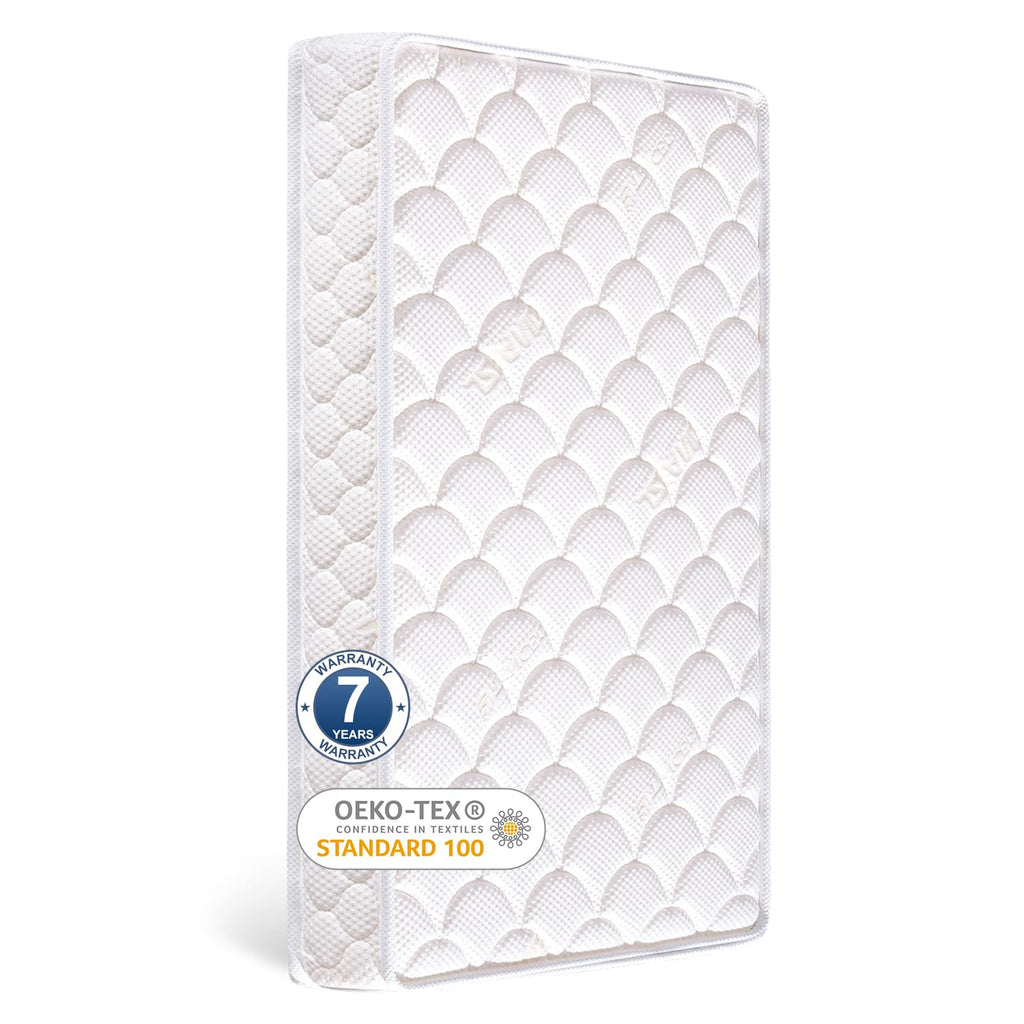 Premium Crib & Toddler Mattress-52"x27.6"x5", 100% Knitted Fabric, Soft Moisture Absorbent & Breathable Crib