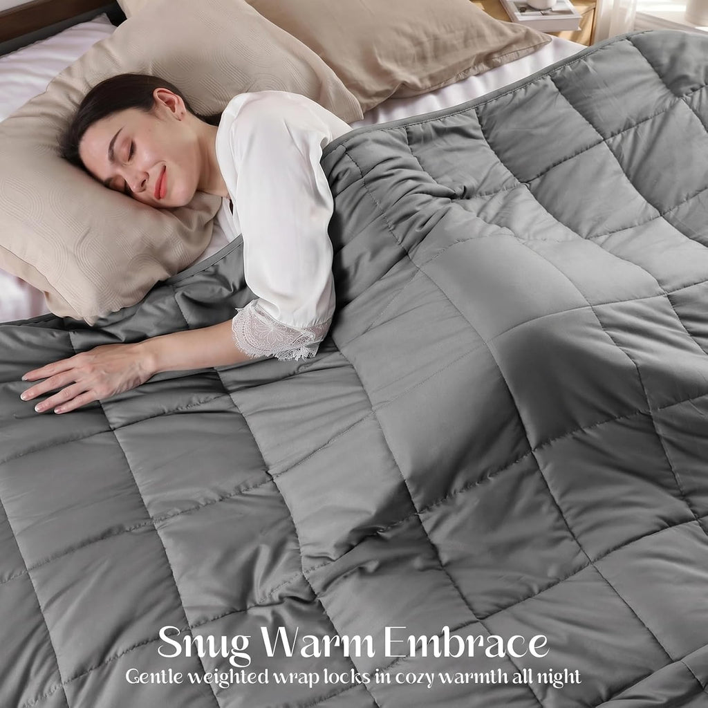 Weighted Blanket 25lbs (78"x85",Grey) King Size Soft Cooling Heavy Blanket for Sleeping, Breathable All Season