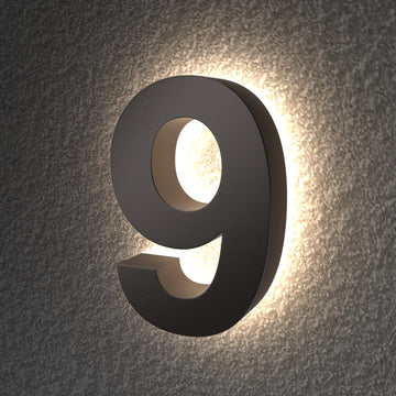 7 Inch Backlit LED House Numbers for Outside Light Up Address Number