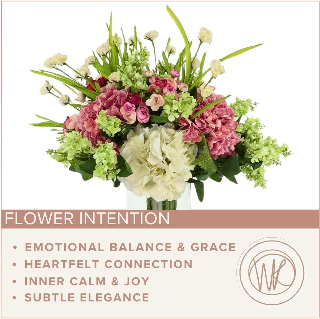 Faux Floral Arrangement, Large-Size Premium Artificial Indoor Flower Display with Beautiful Blooms