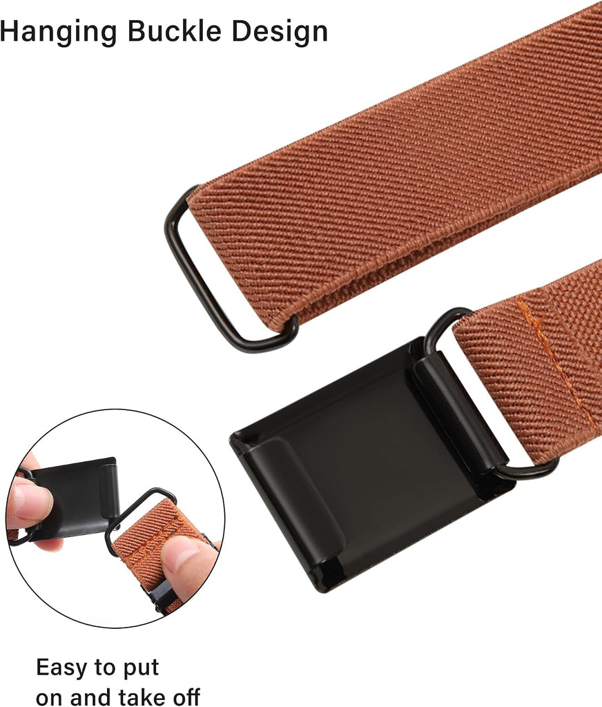 3 Pcs Toddler Kids Elastic Belt for Boys Adjustable Silver Buckle