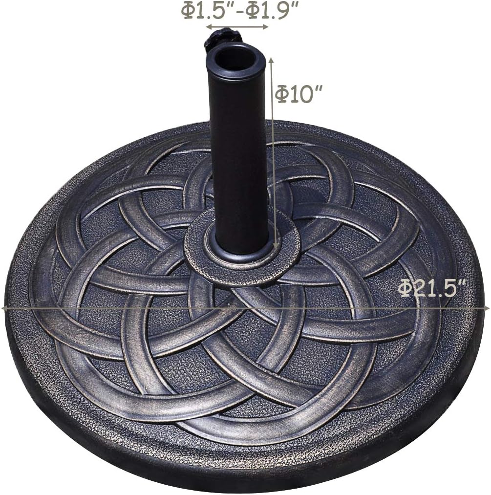 43lbs Patio Market Umbrella Base, Heavy Duty Outdoor Stand