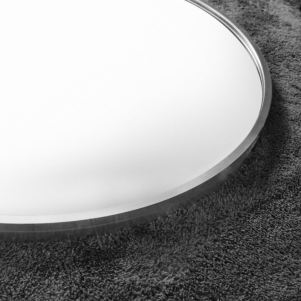 Full Length Arched Floor Mirror, 71"26" With Stand, Full Body, Large, Wall, Freestanding, Oversized, Aluminum Frame