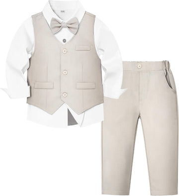 Toddler Boy Suit Set Baby Tuxedo Boys Formal Outfit
