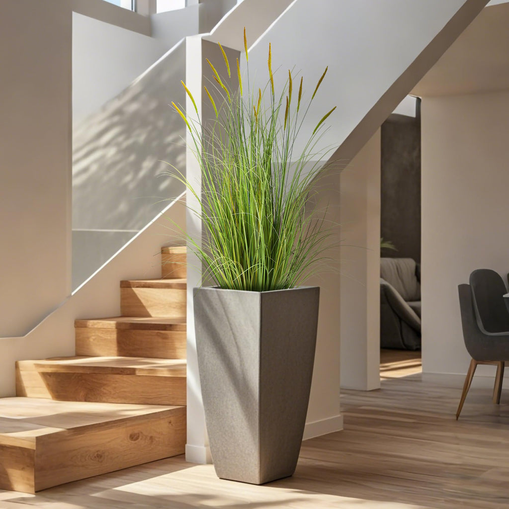 3ft 2-Pack Artificial Cattail Reed Grass, 35in Artificial Indoor Outdoor Fake Onion Grass Plant, Home Office