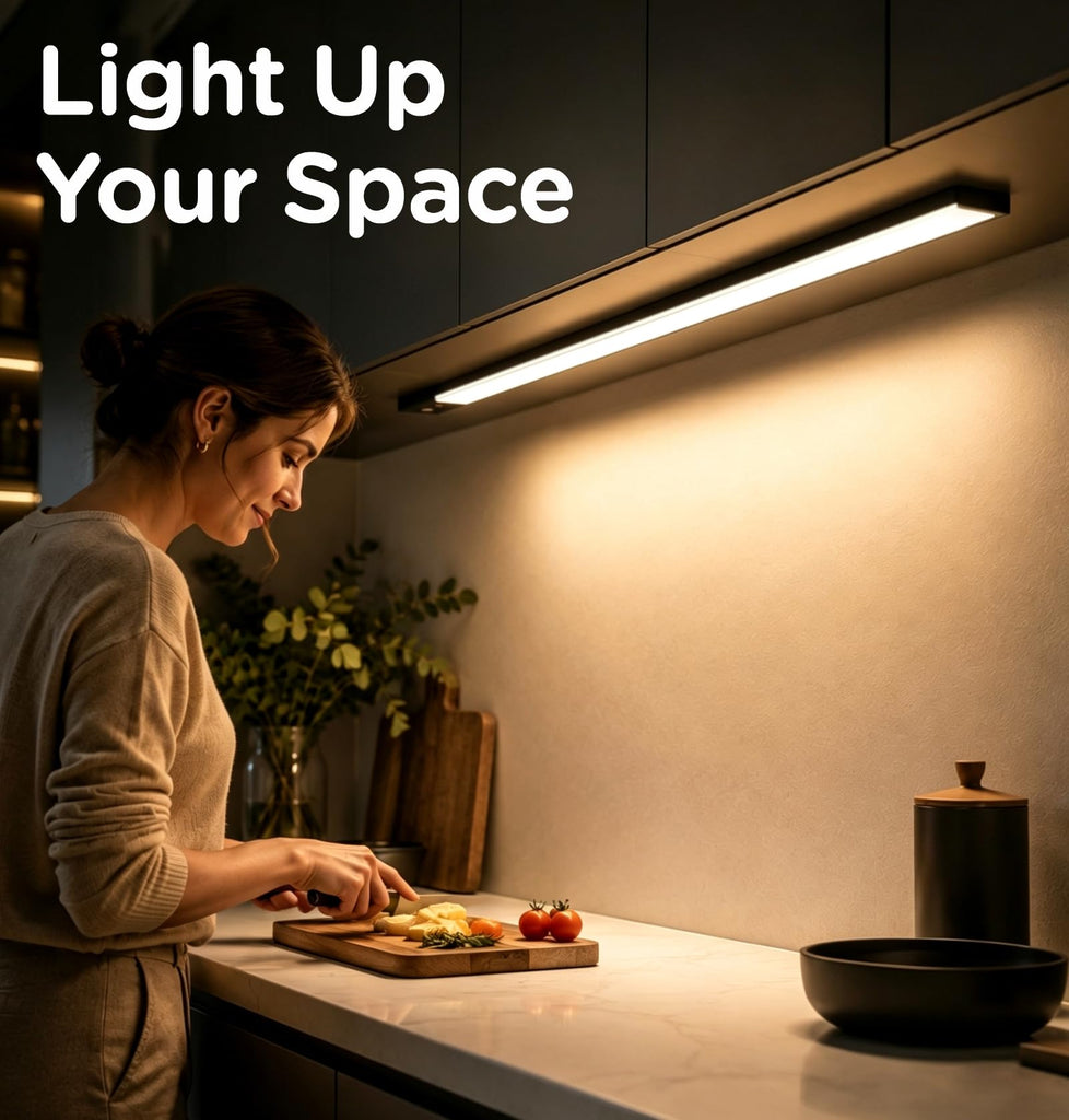 Under Cabinet Lighting Plug in, AC120V 3CCT 3000/4000/5000K Motion Sensor Light Indoor with Timer, Super Bright