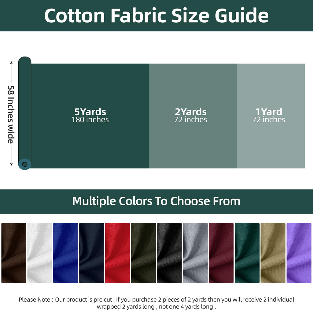 58"W Twill Fabric - 65% Polyester 35% Cotton - Sold by The Yard - for Pants, Jackets, Skirts, Upholstery, and Work