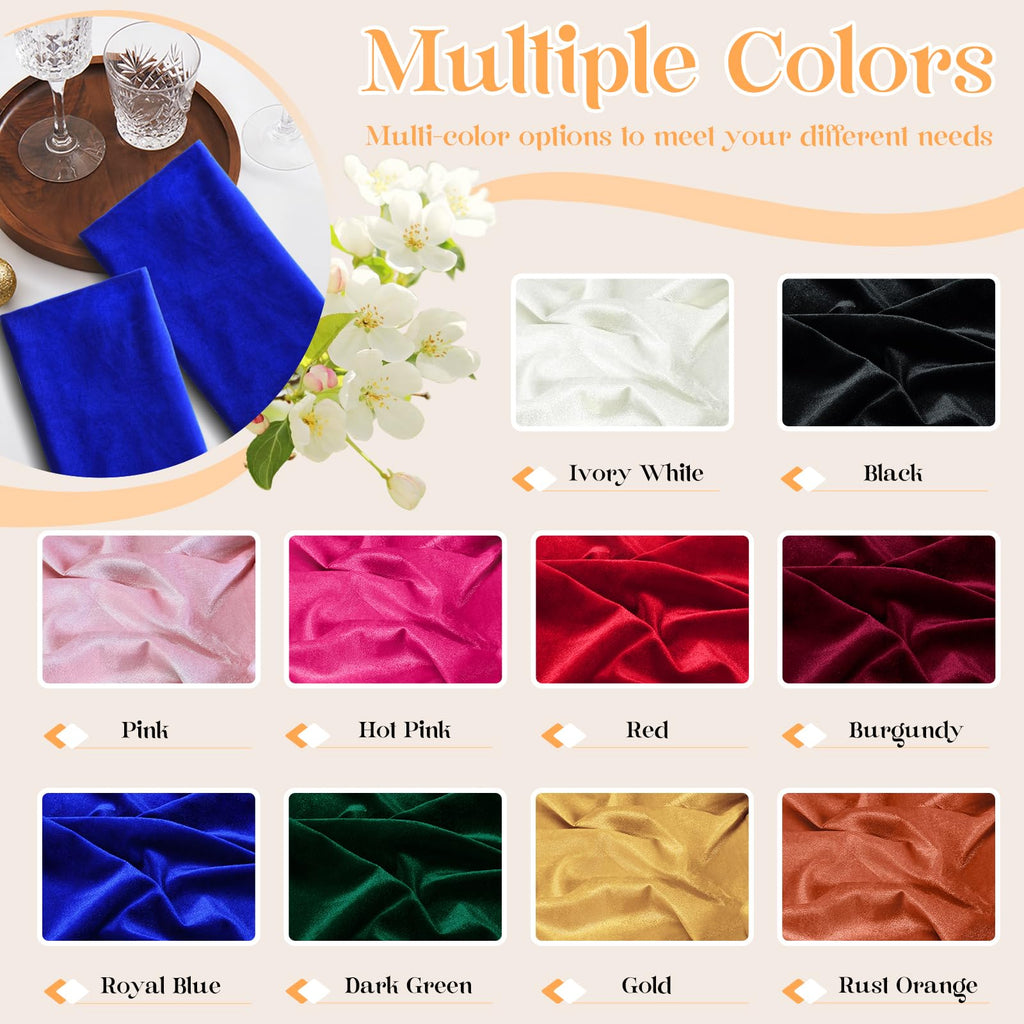 Royal Blue Velvet Fabric by The Yard, 1 Yard x 60 Inch Wide