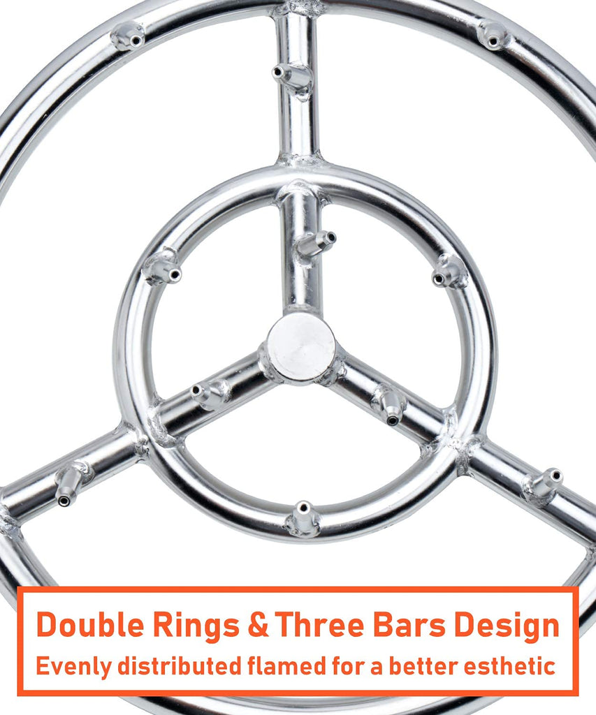 12inch Round Fire Pit Burner Ring, Jet Burner Ring