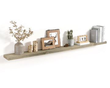 72Inch Rustic Floating Shelves 1Pack, Solid Wood| Grey