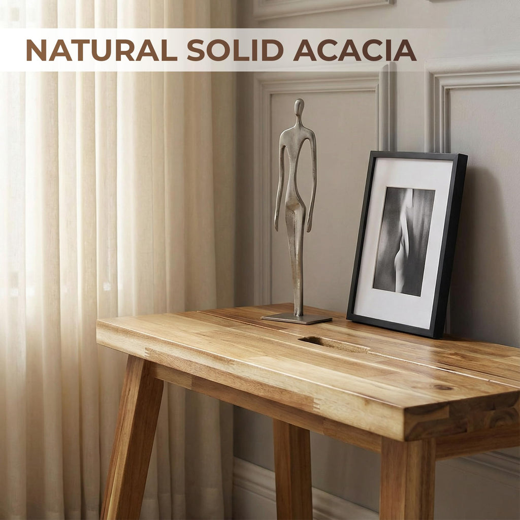 Solid Wood Bench, Make Up Bench, Bed Bench, Dining, Plant Stand - Wooden Bench Indoor (26 inches)