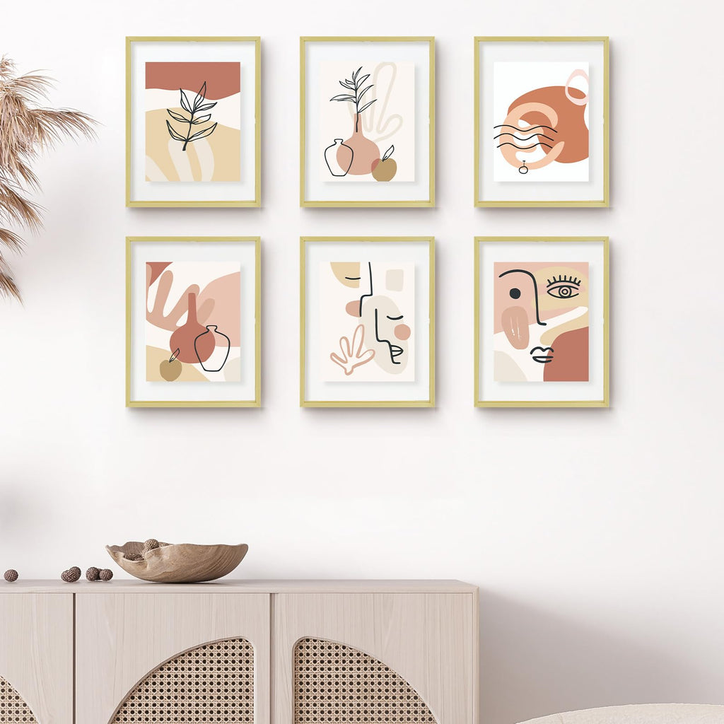 11x14 Gold Aluminum Floating Picture Frame, 3 Pack