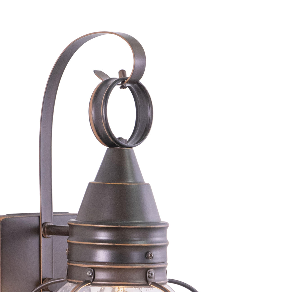 Chatham 1-Light Bronze Coastal Outdoor Wall Lantern, 13.5 in. H