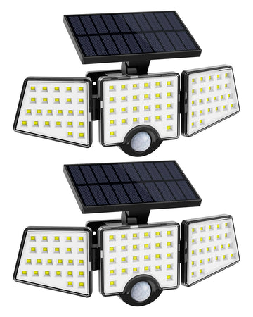 LE Solar Lights for Outside, Solar Lights Outdoor with Motion Sensor, High Brightness, 3 Adjustable Heads 270°