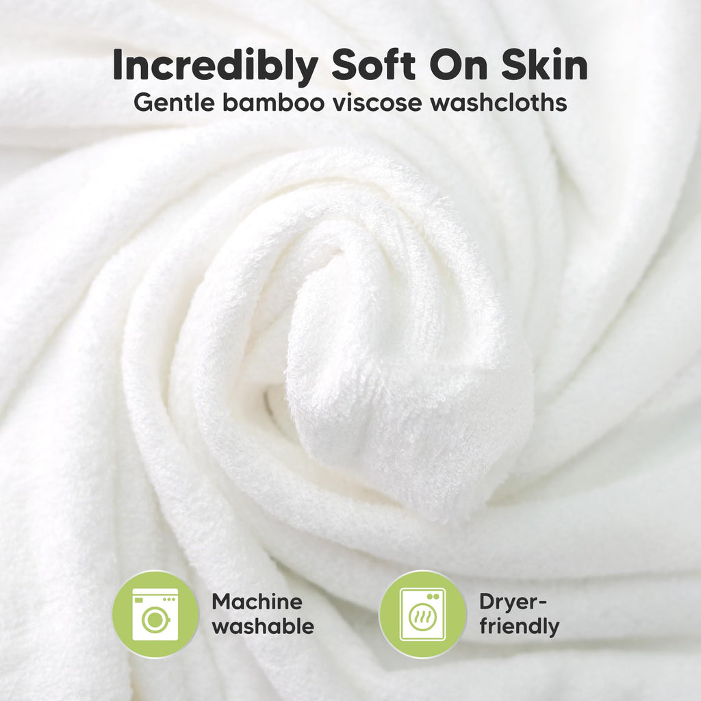 6-Pack Baby Washcloths, Soft Absorbent Washcloths for Face, Body (Stone)