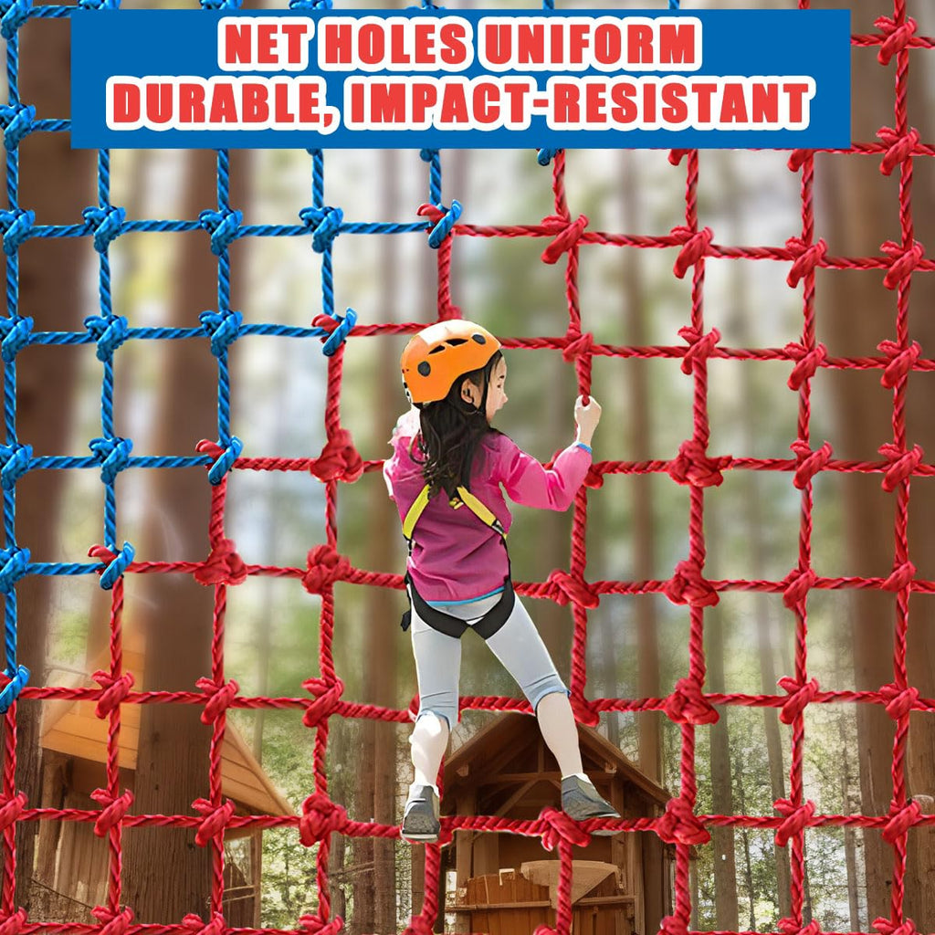 Climbing Cargo Net, Polyester Playground Climbing Net, Heavy Duty Large Military Climbing Net for Kids Outdoor, Kids