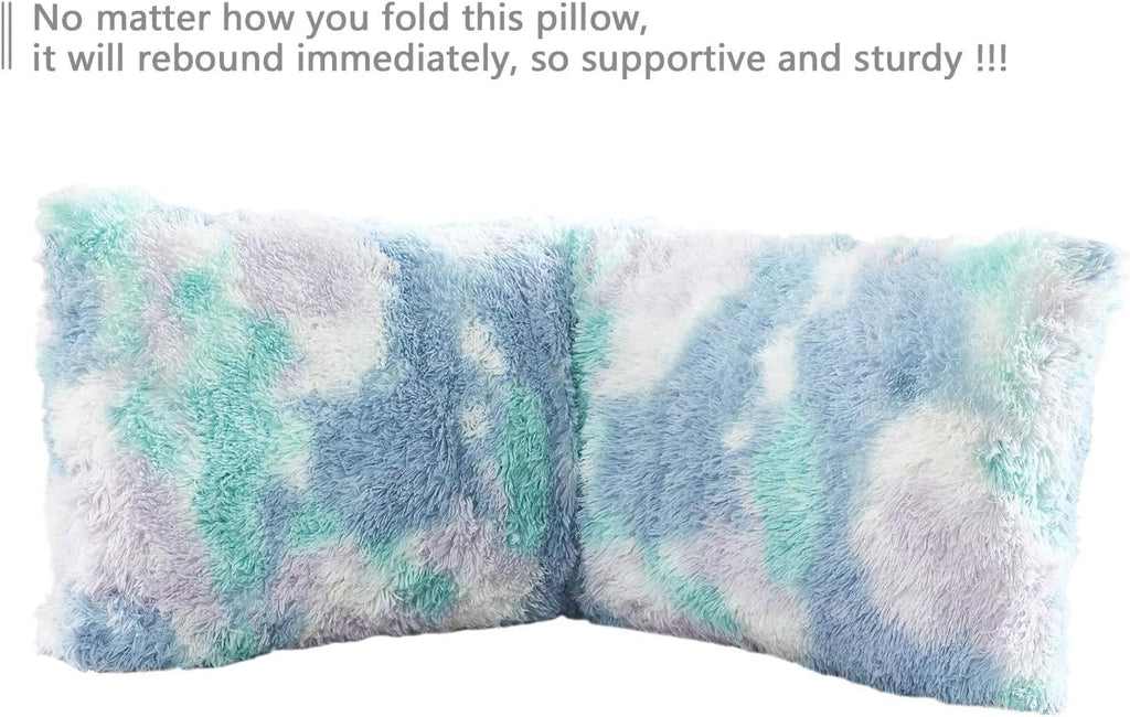 Cozy Plush Fur Body Pillow 20X54 Inches with Premium Filling, Ultra Soft Bed and Sofa Pillow, Vibrant Pastel Colors