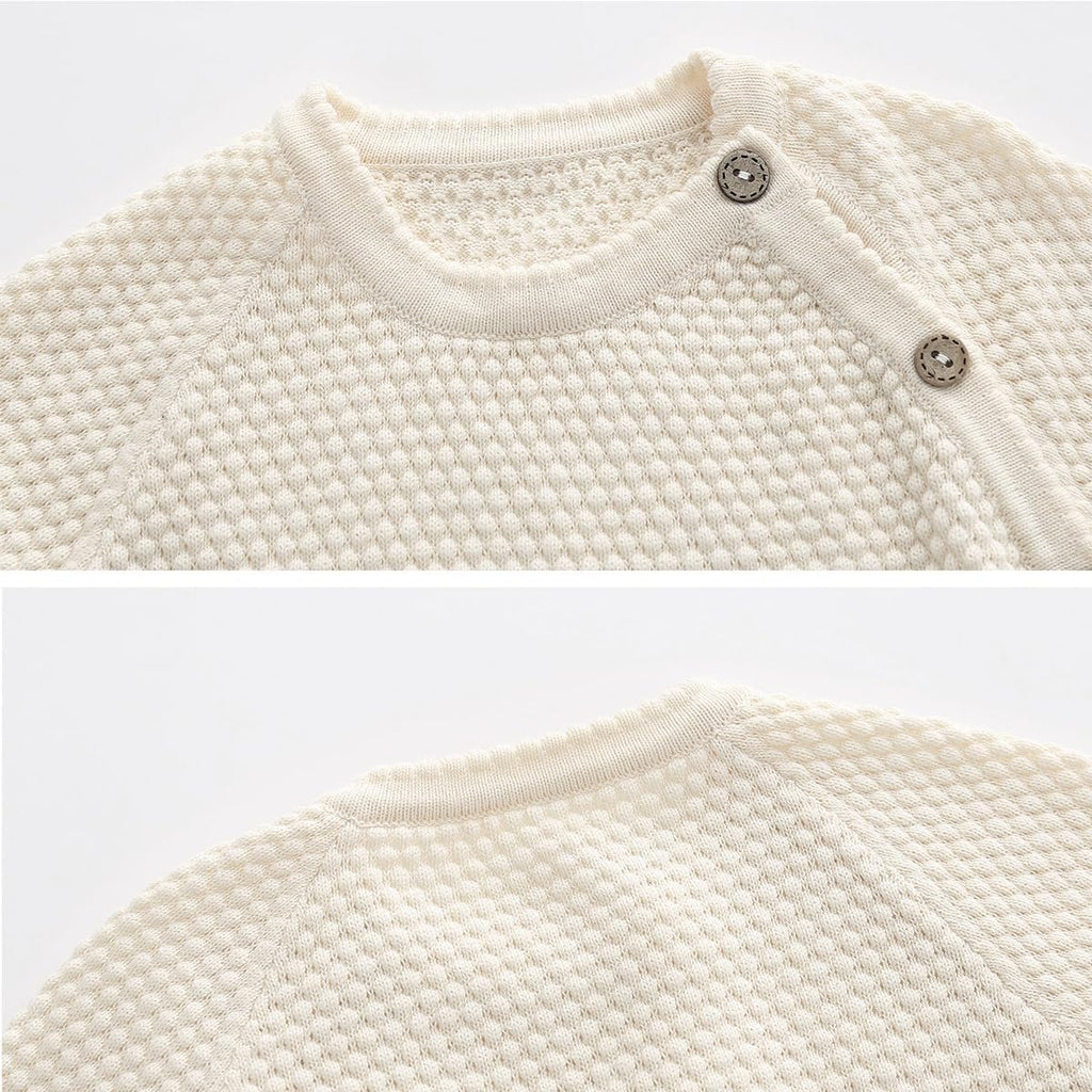 100% Cotton Knit Infant Baby Sweater and Pants Set, Unisex Newborn Boys Girls Outfit Long Sleeve Warm Clothes Newborn