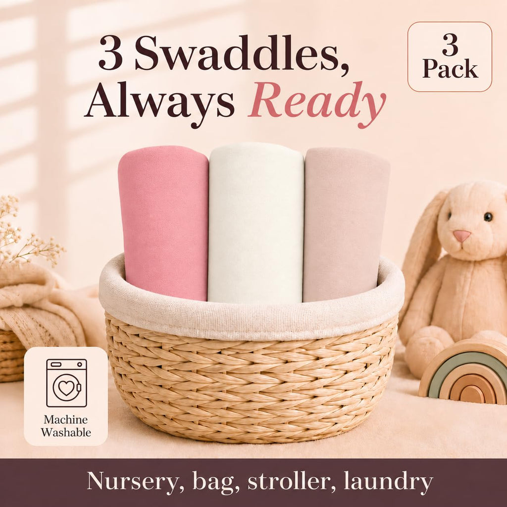 Zipper Swaddle Sleep Sacks - Pack Swaddles for Newborns, Adjustable & Breathable Infant Sleep Sack, Easy