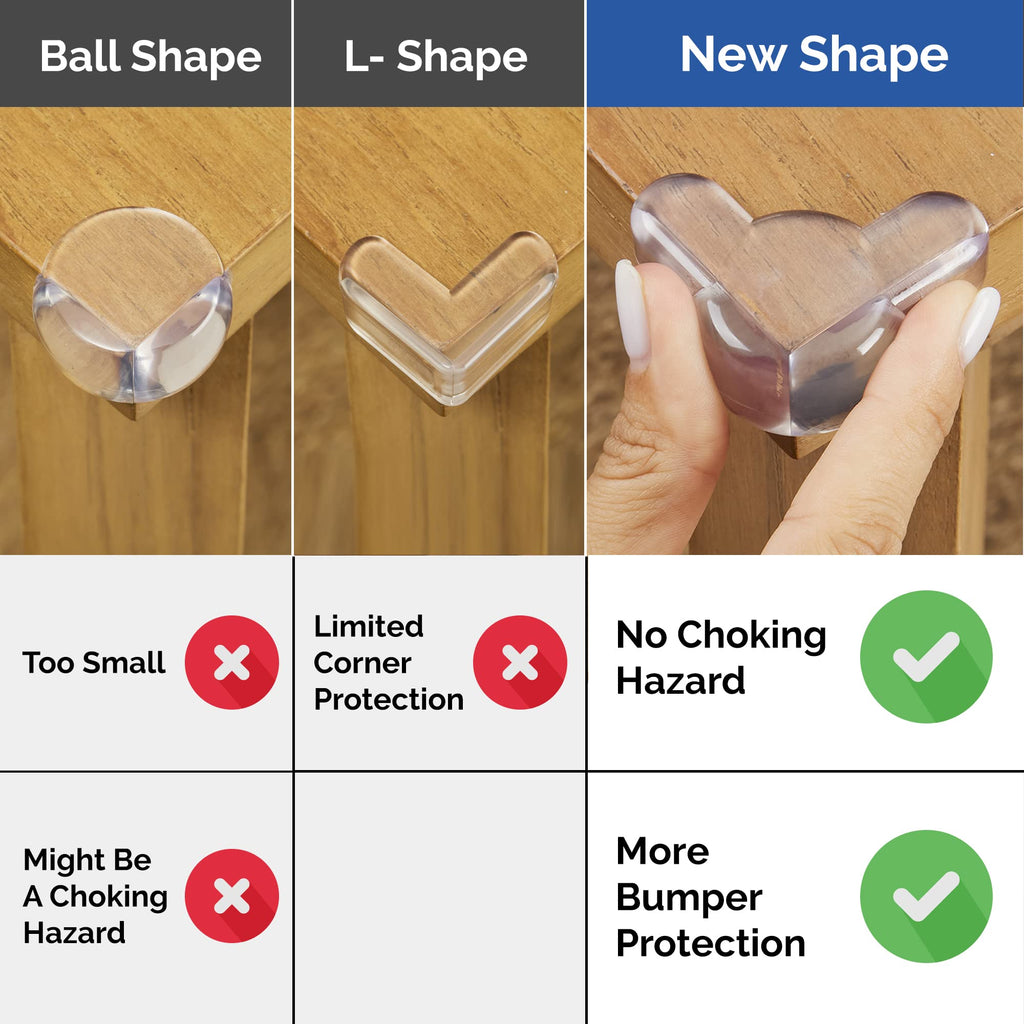 Corner Protectors for Baby (16 Pack) - Patented - New & Improved Edge Protector for Baby - Transparent Corner