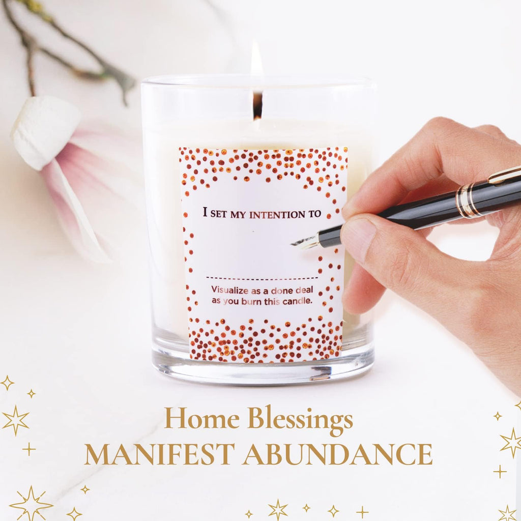 Abundance Mindset Glass Candles, Sage Cedar, 3 Pack